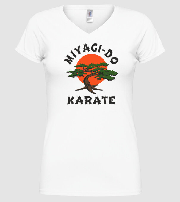 Miyagi-do karate cobra kai model alb pe tricou