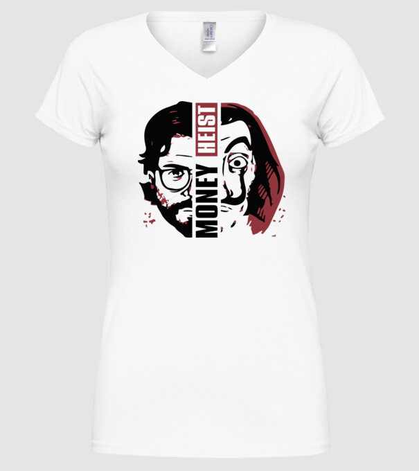 money heist professor model alb pe tricou