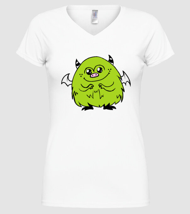 monstruleț model alb pe tricou