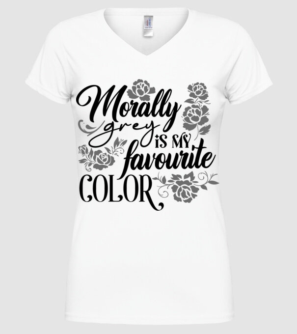 Moraly Gray is my favorite color model alb pe tricou