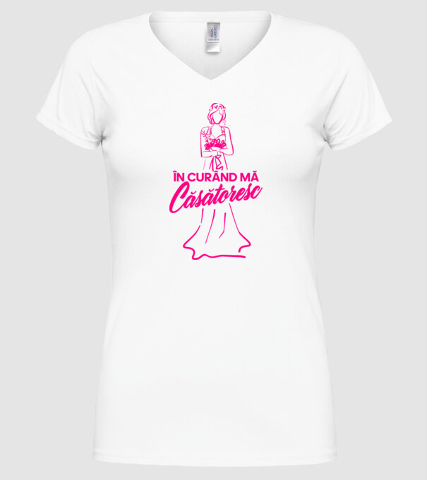 În curând mă căsătoresc model alb pe tricou