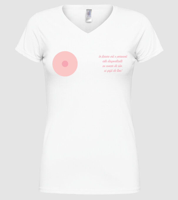 în fiecare oră o persoană este diagnosticată cu cancer de sân. ai grijă de tine! model alb pe tricou