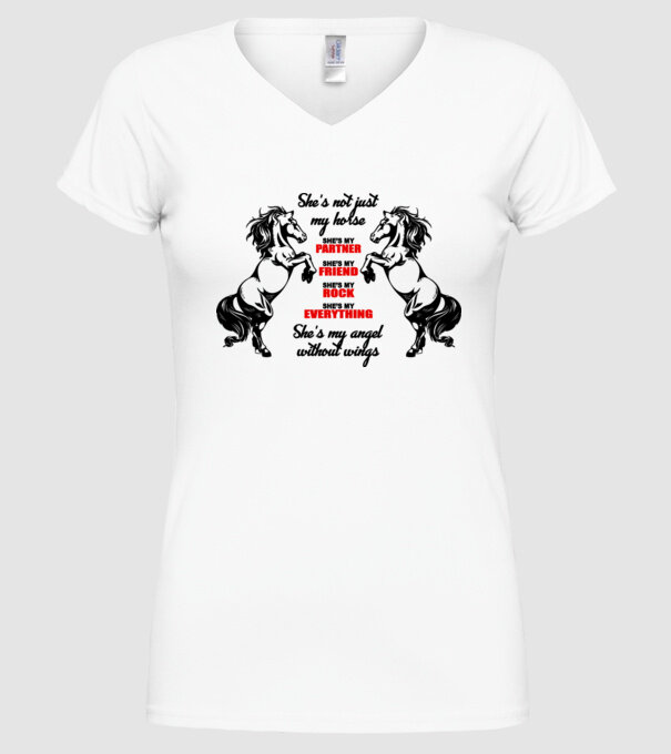 Not just a horse! model alb pe tricou
