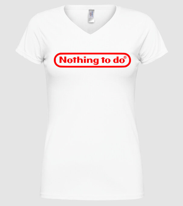 Nothing to do model alb pe tricou
