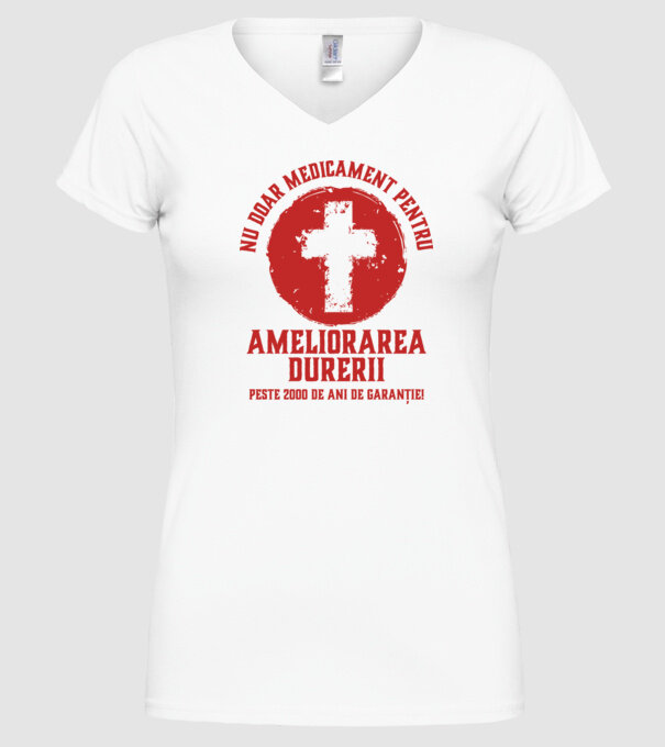 Nu doar medicament pentru ameliorarea durerii, peste 2000 de ani de garanție! model alb pe tricou