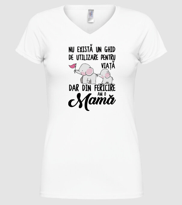 Nu există un ghid de utilizare pentru viață, dar din fericire am o mamă model alb pe tricou