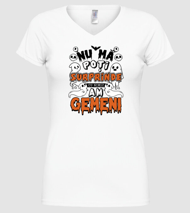 Nu mă poți surprinde cu nimic, am gemeni model alb pe tricou