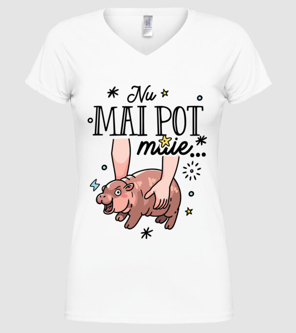 Nu mai pot muie... model alb pe tricou