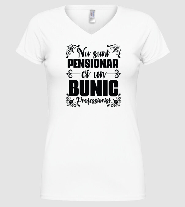 Nu sunt_pensionar, ci un bunic profesionist model alb pe tricou