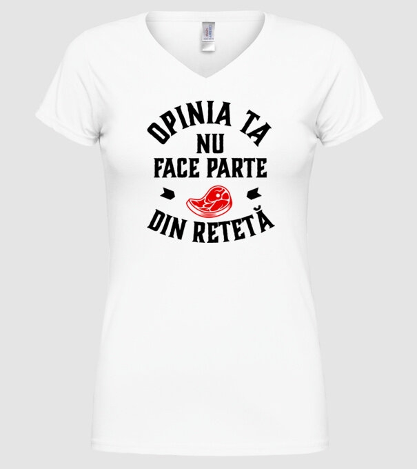 Opinia ta nu face parte din rețetă model alb pe tricou