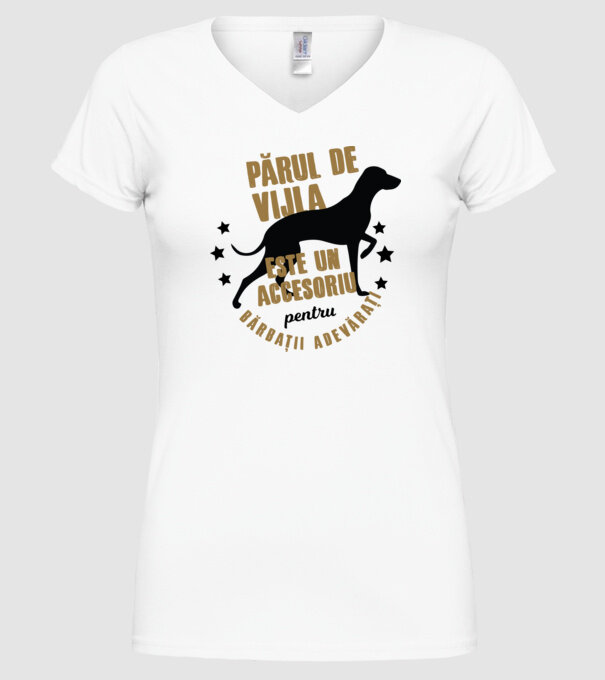 părul de vijla este un accesoriu pentru bărbații adevărați model alb pe tricou