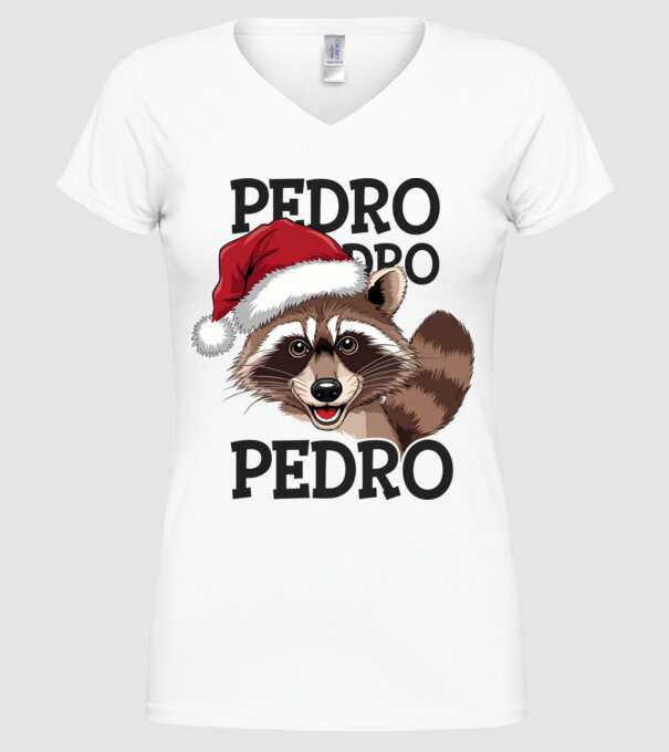 Pedro pedro xmas model alb pe tricou