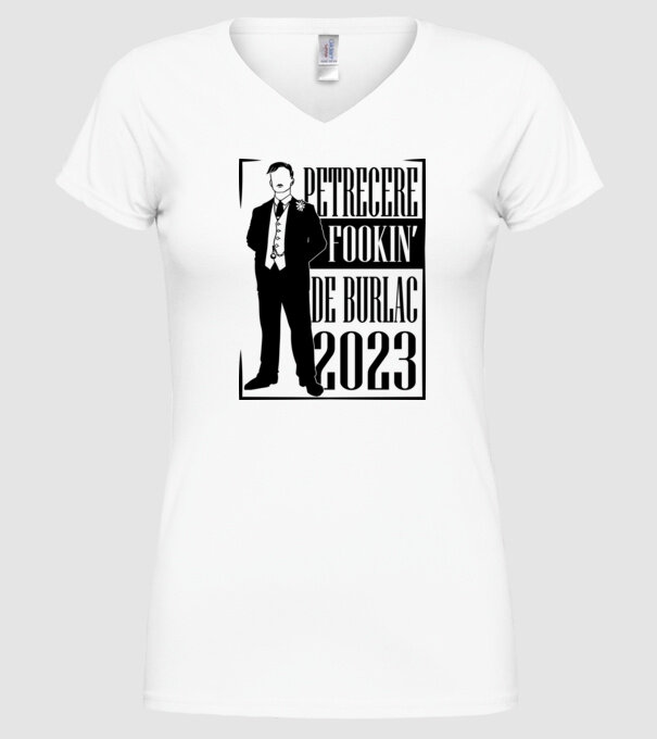 Petrecere Fookin de burlac model alb pe tricou