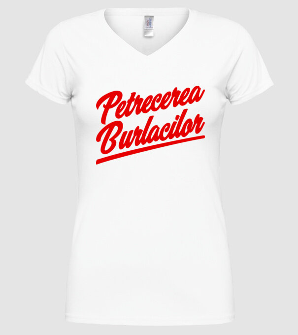 petrecerea burlăcițelor model alb pe tricou