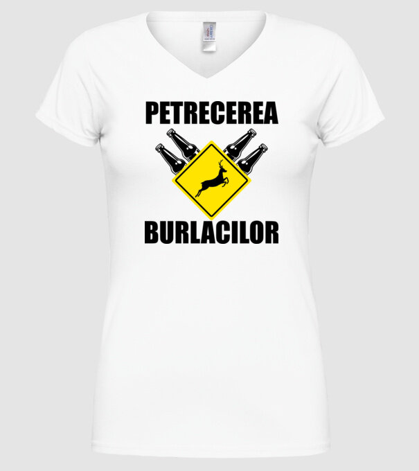 petrecerea burlacilor model alb pe tricou