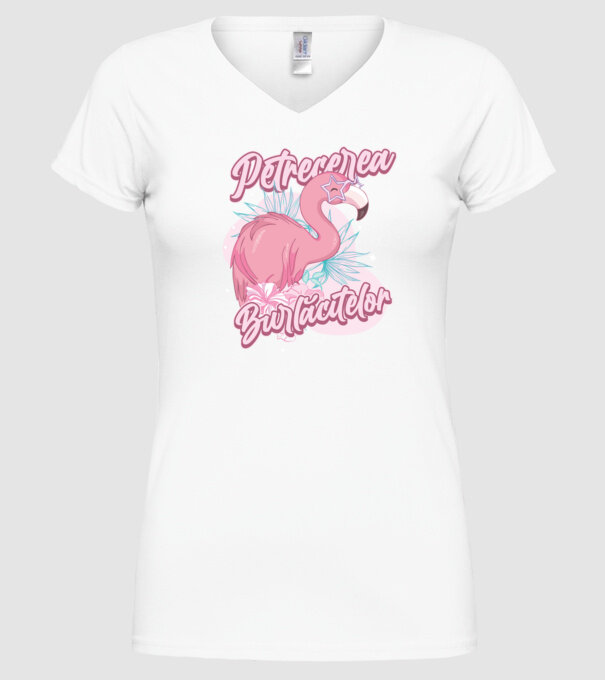 petrecerea burlăcitelor model alb pe tricou