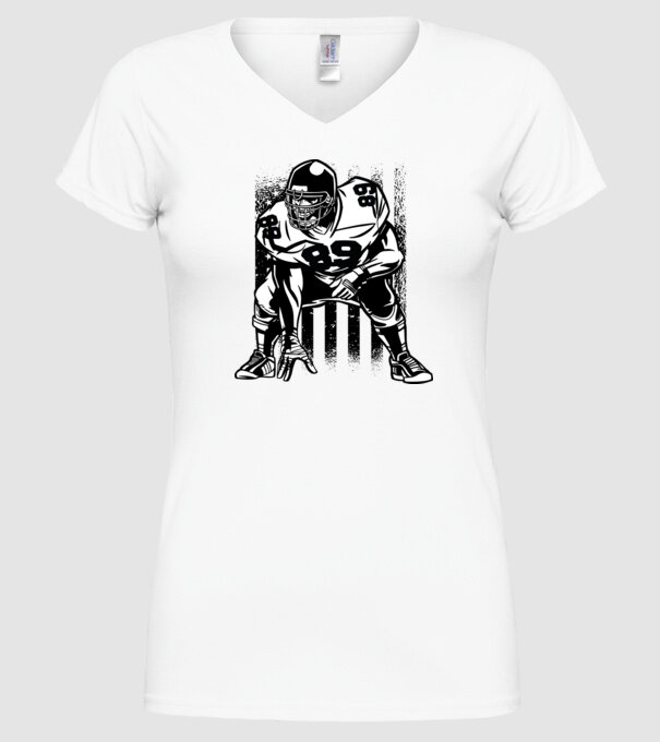 PLAYER model alb pe tricou