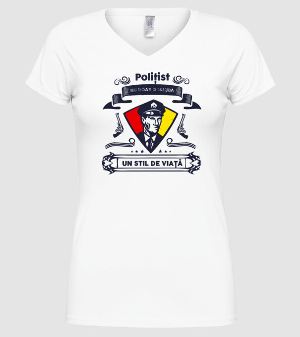 Polițist - Nu doar o slujbă - Un stil de viață model alb pe tricou