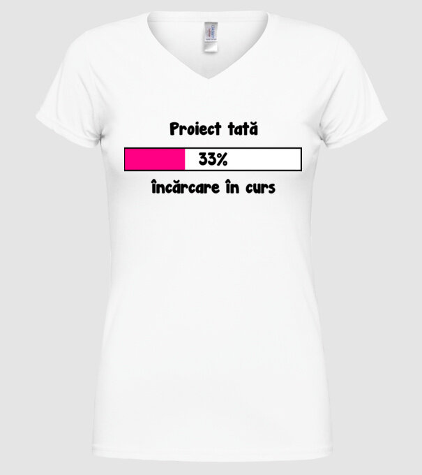 Proiect tată - încărcare în curs model alb pe tricou