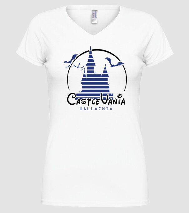 România CastleVania model alb pe tricou