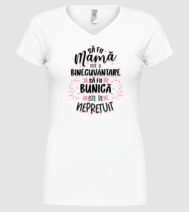 Să fii bunică este neprețuit model alb pe tricou