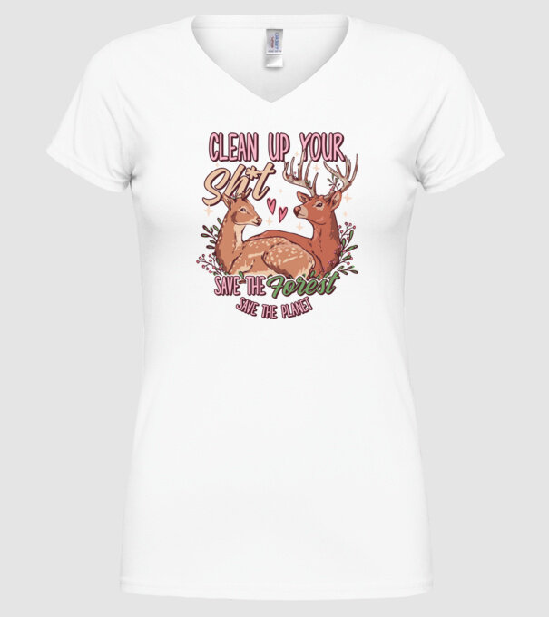 Save the forest model alb pe tricou