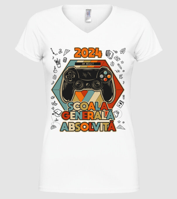 școala generală școala generală model alb pe tricou