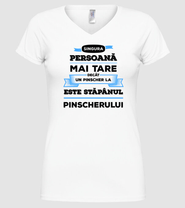 singura persoană mai tare decât un Husky este stăpânul Husky-ului model alb pe tricou