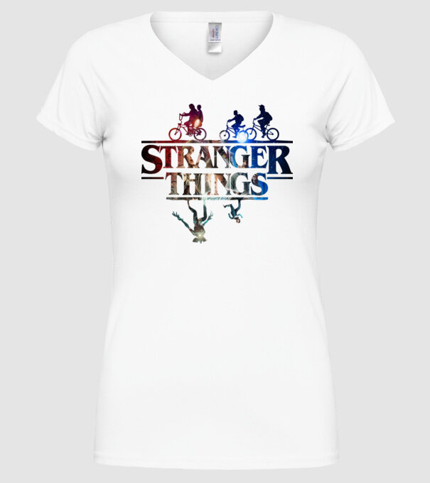 stranger things quote poster2 model alb pe tricou