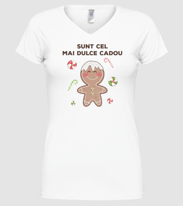 Sunt cel mai dulce cadou model alb pe tricou