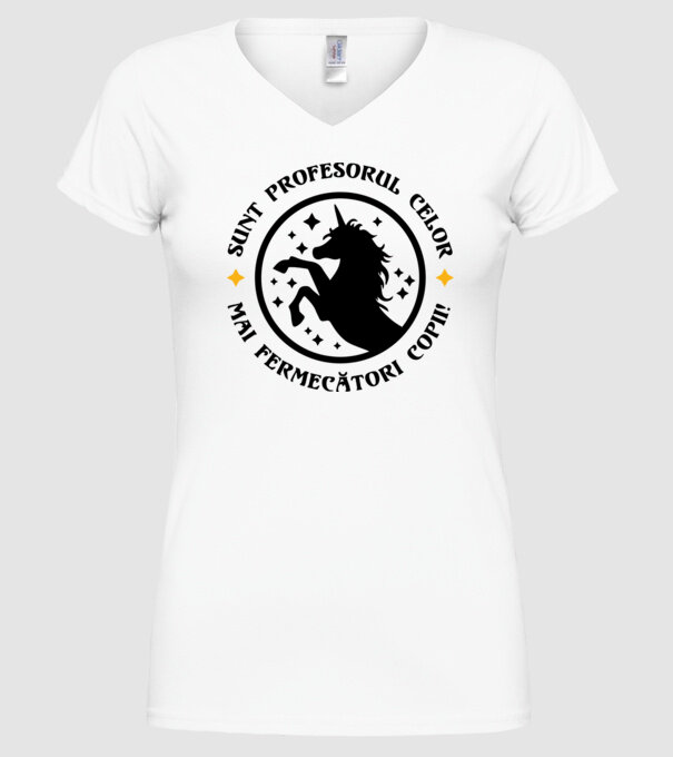 Sunt profesorul celor mai fermecători copii model alb pe tricou