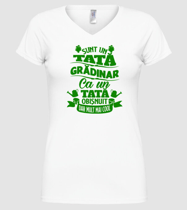 Sunt un tată grădinar model alb pe tricou