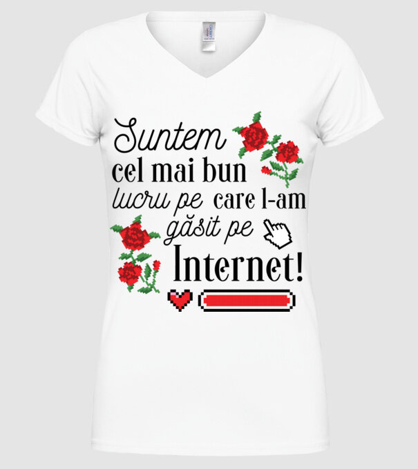 Suntem cel mai bun lucru pe care l-am găsit pe internet model alb pe tricou
