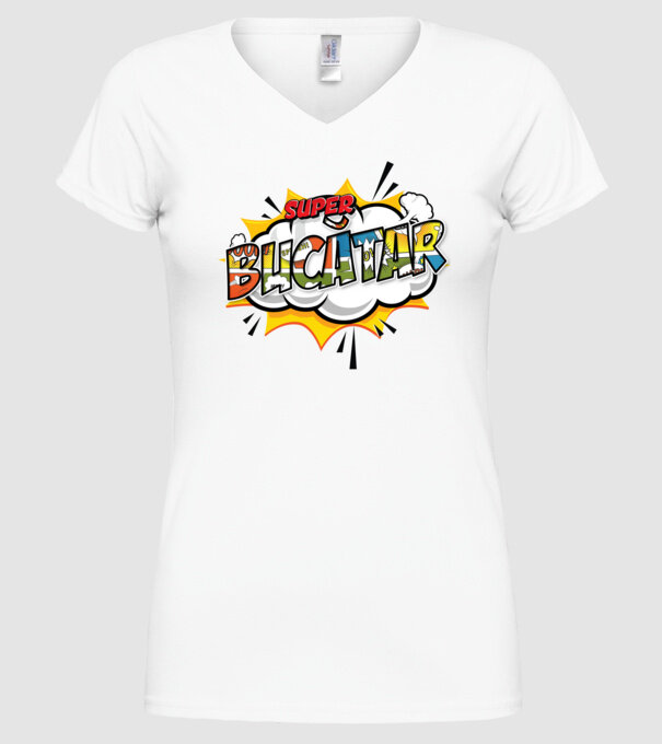 Super Bucătar model alb pe tricou