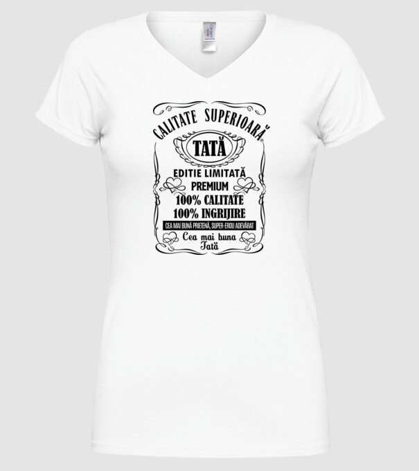 Tată Premium - ediție limitată premium model alb pe tricou