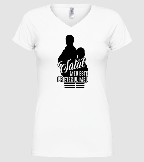 tatăl meu este prietenul meu model alb pe tricou