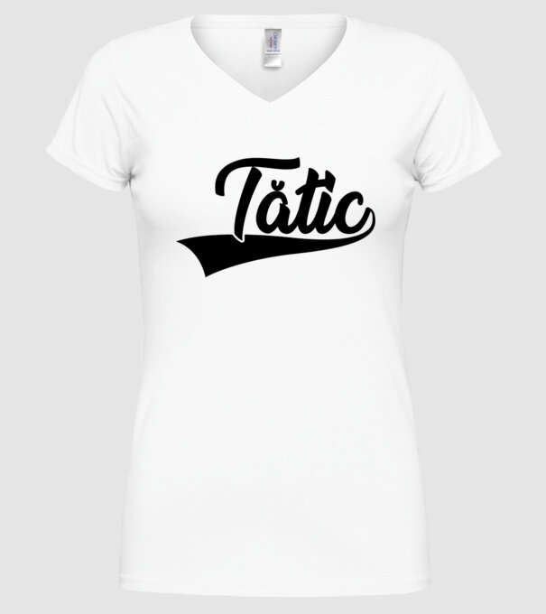 tătic model alb pe tricou