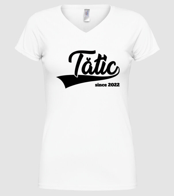 tătic since 2022 model alb pe tricou