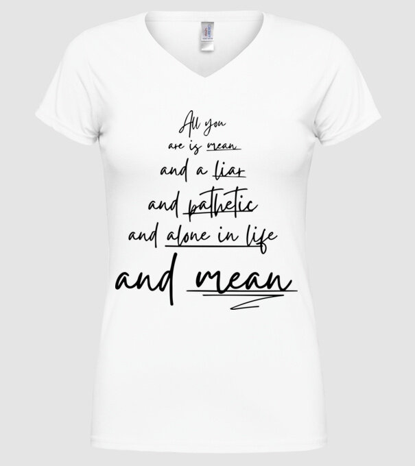 Taylor Swift all you model alb pe tricou