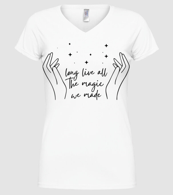 Taylor Swift long live all the magic we made model alb pe tricou
