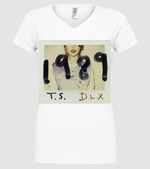 Taylor Swift polaroid model alb pe tricou