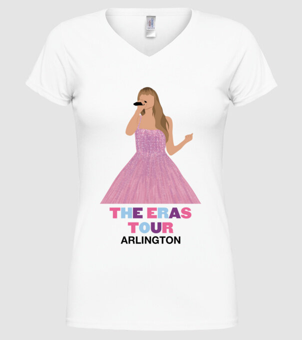 Taylor Swift The Eras Tour Arlington model alb pe tricou