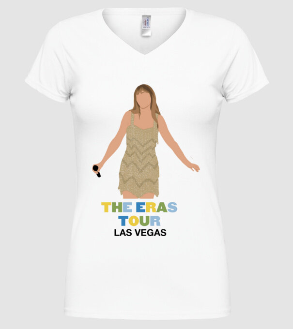 Taylor Swift The Eras Tour Las Vegas model alb pe tricou