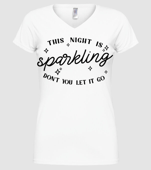 Taylor Swift This night is sparkling model alb pe tricou