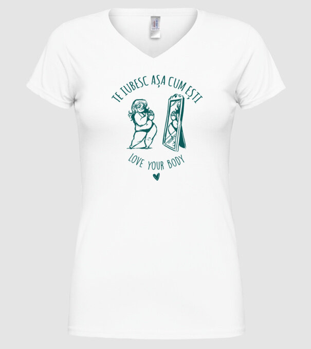 Te iubesc așa cum ești model alb pe tricou