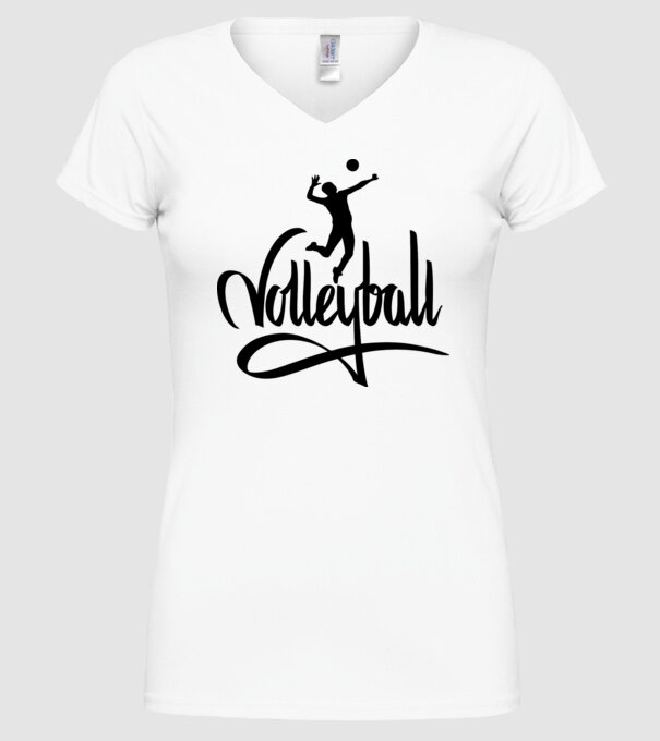 Text Volei pentru tricou model alb pe tricou