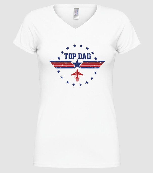 TopDad model alb pe tricou
