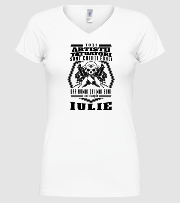 Toți artiștii tatuatori sunt creați egali iulie model alb pe tricou