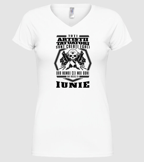 Toți artiștii tatuatori sunt creați egali iunie model alb pe tricou