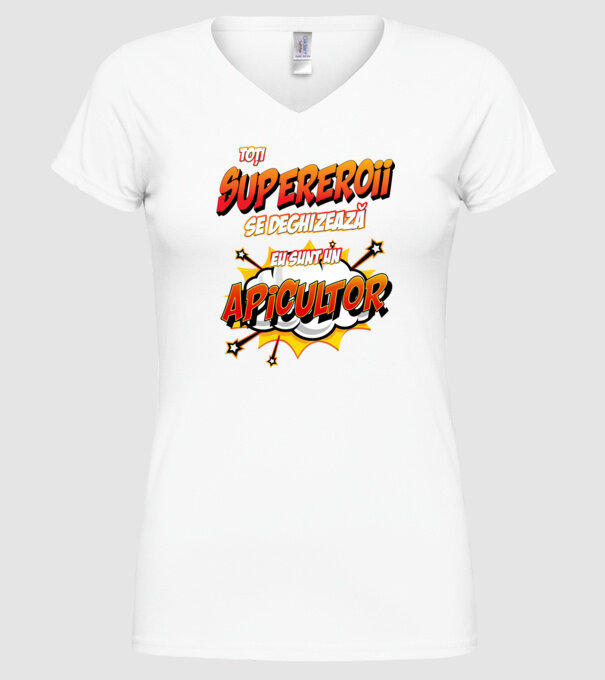 Toți supereroii se deghizează, eu sunt un apicultor model alb pe tricou